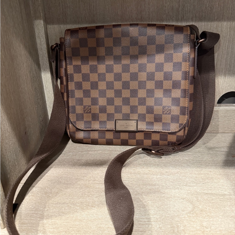 Louis Vuitton Brown Checkered Messenger Bag